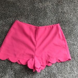 Pink High Rise Shorts
